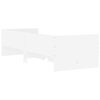 vidaXL Lovos rėmas su stalčiais, baltos spalvos, 100x200cm