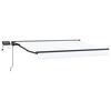 vidaXL Rankinis markizės rėmas su LED Balta ir antracito 3,5 x 2,5 m