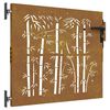 vidaXL Sodo vartai 85 x 75 cm Juoda Užrakintas