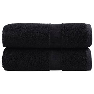 vidaXL Auk&scaron;čiausios kokybės rank&scaron;luosčiai SOLUND, 2 vnt., juodi, 30x30 cm, 600 g/m&sup2;
