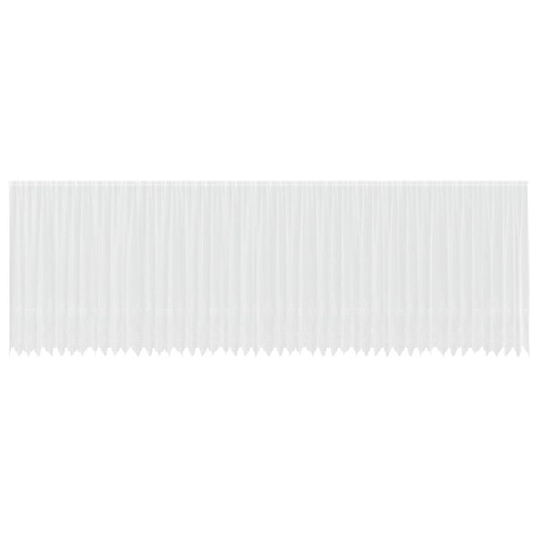 vidaXL Nėrinių Užuolaida Gėlių Balta 220 x 1200 cm Poliesteris