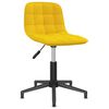 vidaXL Pasukamos valgomojo kėdės, 2vnt., geltonos spalvos, aksomas