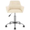 vidaXL Pasukamos valgomojo kėdės, 6vnt., kreminės spalvos, aksomas