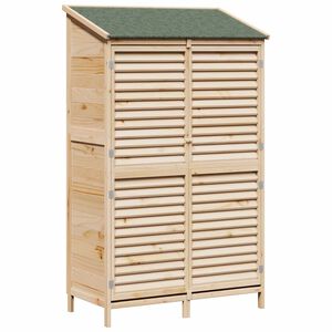 vidaXL Sodo Sandėlys su stogu su saugykla Natūrali 106 x 56 x 176,5 cm
