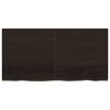 vidaXL Sieninė lentyna, tamsiai ruda, 120x60x(2-4) cm, ąžuolo masyvas