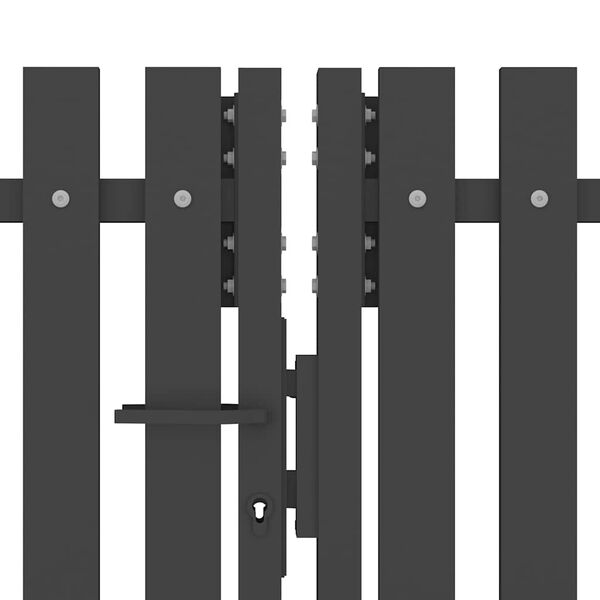 vidaXL Sodo tvoros vartai, plieniniai, 400x125 cm, antracito spalvos