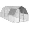 vidaXL vi&scaron;tienos bėgimas su stogu 2,5x6x2,25 m cinkuoto plieno