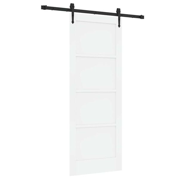 vidaXL Slankios durys ORKDAL Balta 78 x 202 cm Kietos pu&scaron;ies mediena