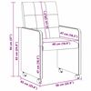 vidaXL Valgomojo kėdės su ratais 2 pcs Taupe 58 x 65 x 94 cm audinys