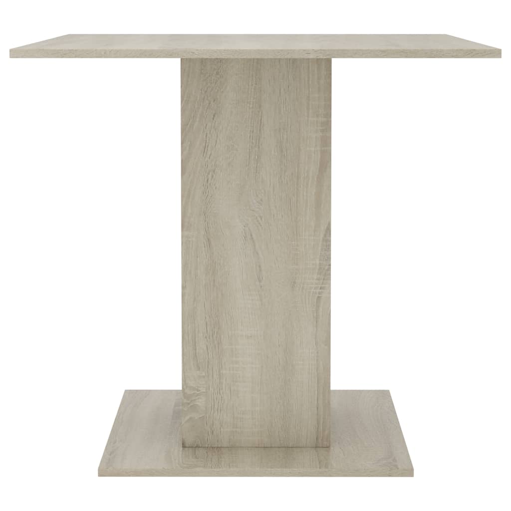 vidaXL Valgomojo stalas, sonoma ąžuolo spalvos, 80x80x75 cm, MDP