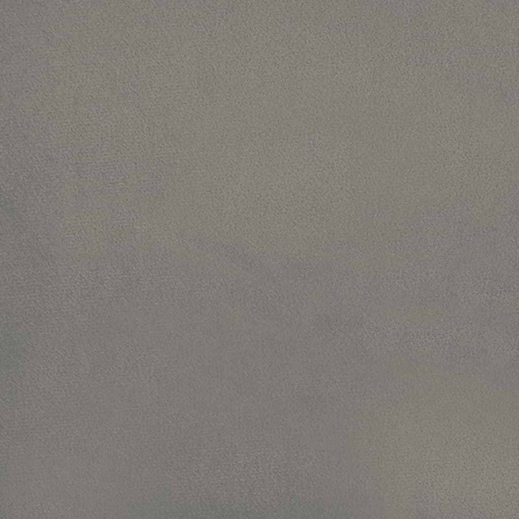vidaXL Lovos rėmas, šviesiai pilkos spalvos, 120x190cm, aksomas