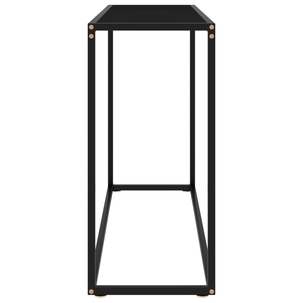 vidaXL Konsolinis staliukas, juodas, 100x35x75cm, grūdintas stiklas