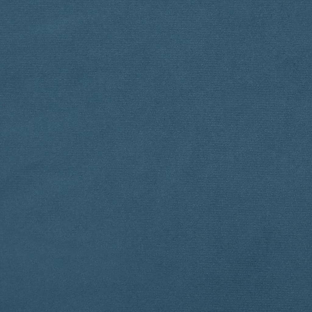 vidaXL Galvūgalis su auselėmis, mėlyna, 103x23x118/128cm, aksomas