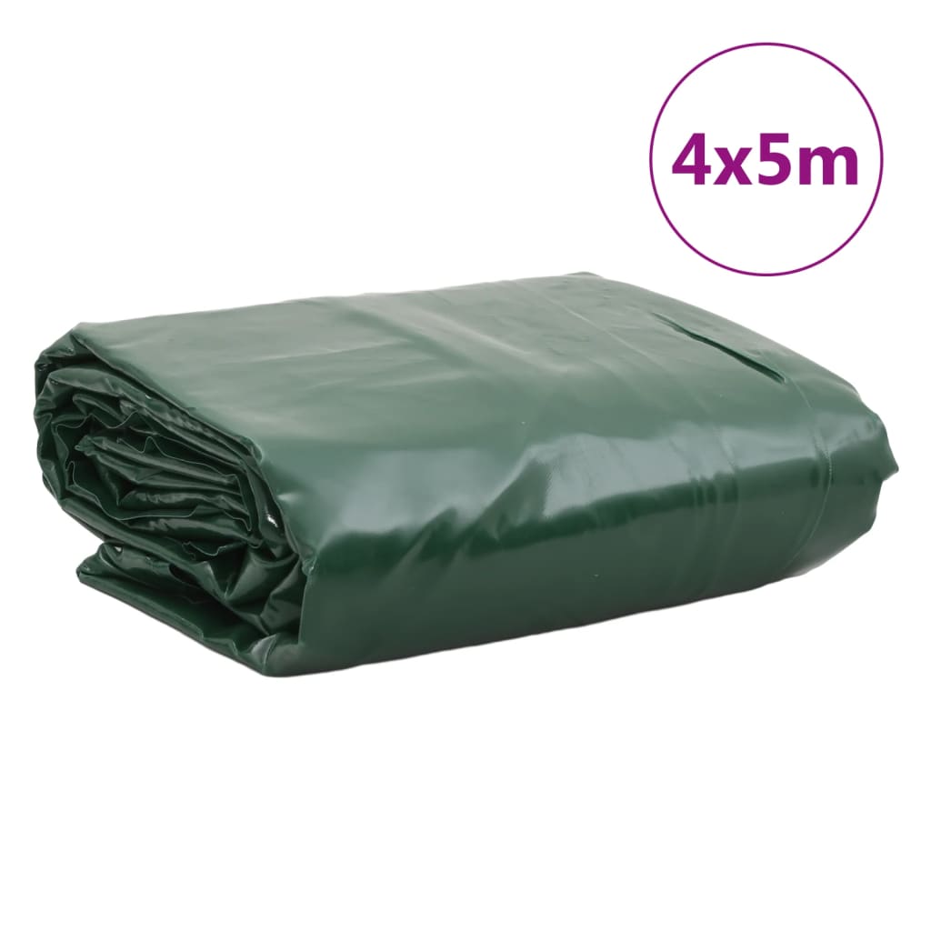 vidaXL Tentas, žalios spalvos, 4x5m, 650g/m²