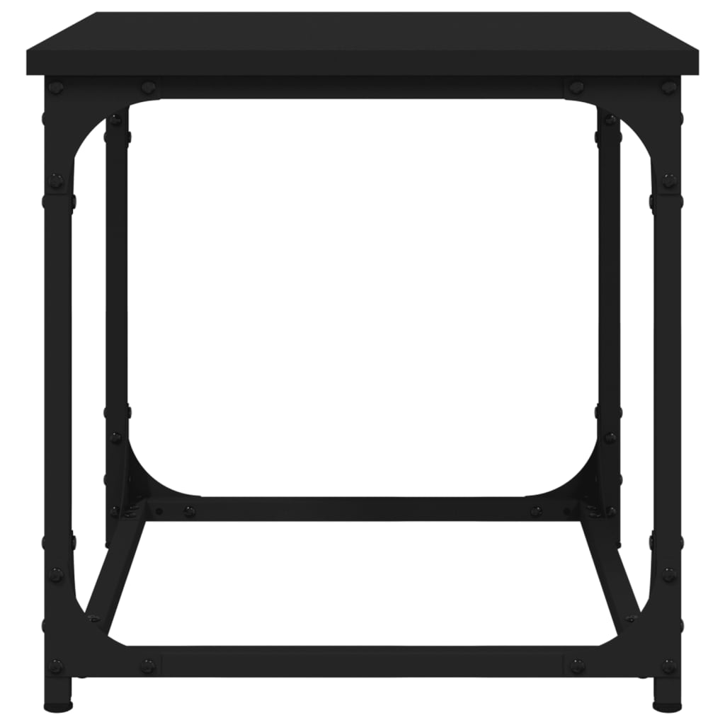 vidaXL Šoninis staliukas, juodos spalvos, 40x40x40cm, apdirbta mediena