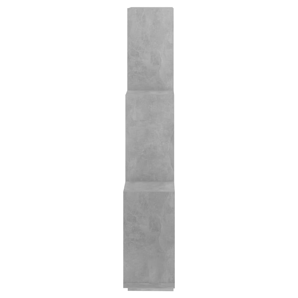 vidaXL Sieninė lentyna, betono pilka, 78x15x93cm, MDP, kubo formos