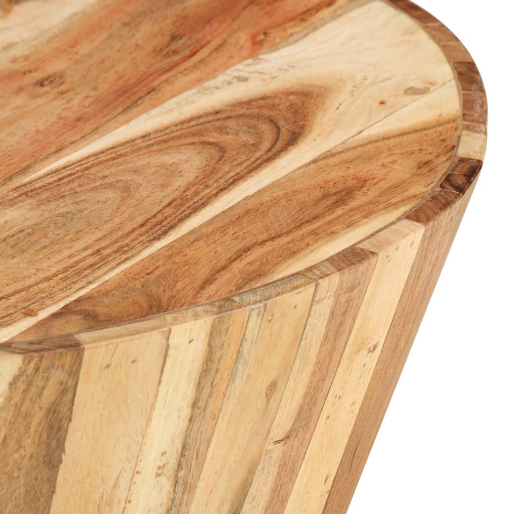 vidaXL Kavos staliukas, skersmuo 65x31cm, akacijos medienos masyvas