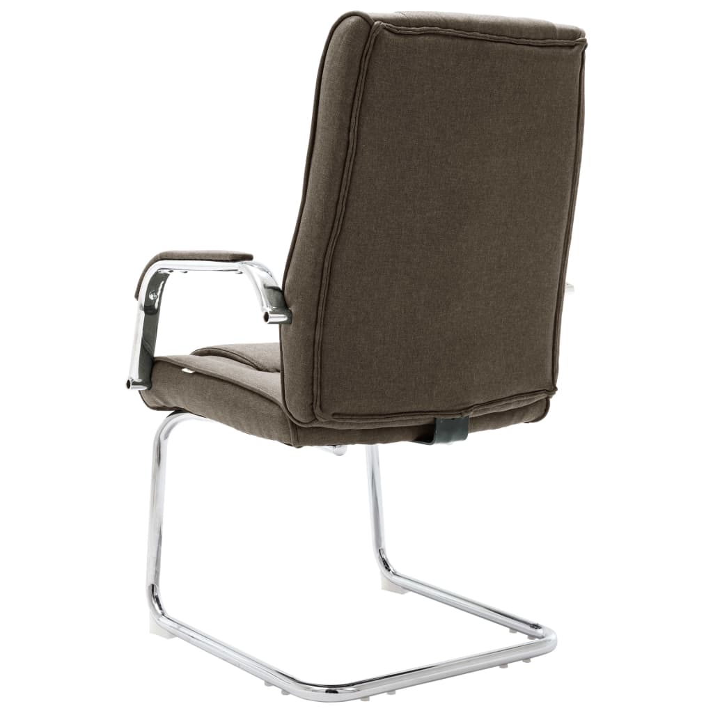 vidaXL Gembinė biuro kėdė, taupe spalvos, audinys