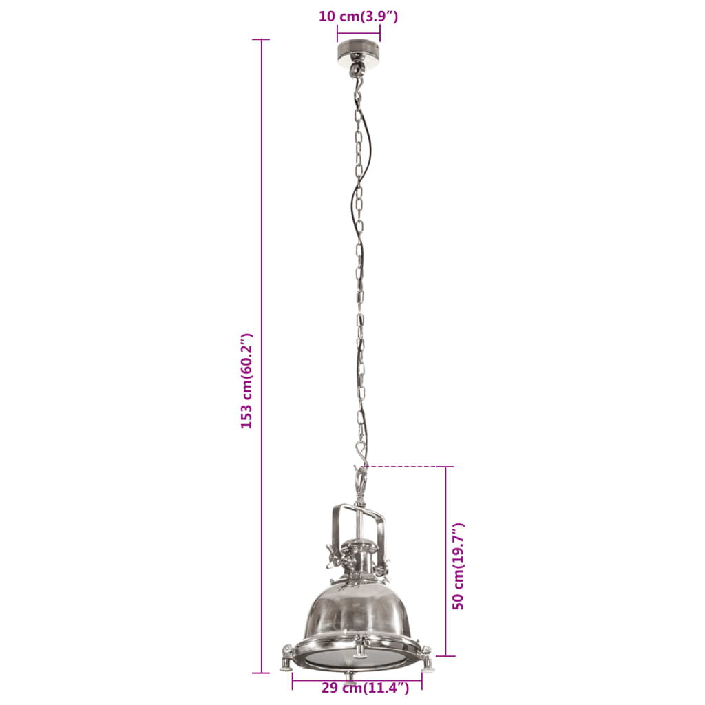 vidaXL Pakabinamas šviestuvas, 29x29x153cm, aliuminis