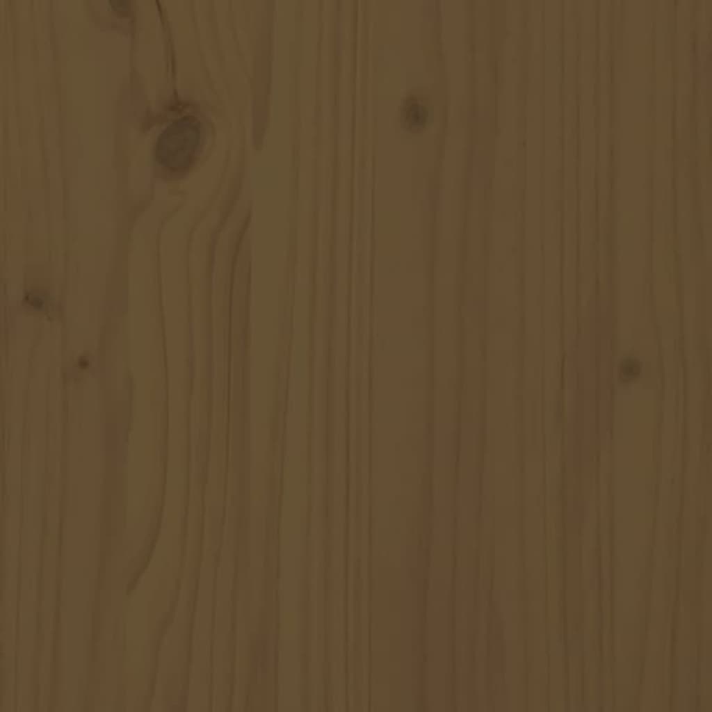 vidaXL Lovos rėmas, medaus rudas, 200x200cm, medienos masyvas