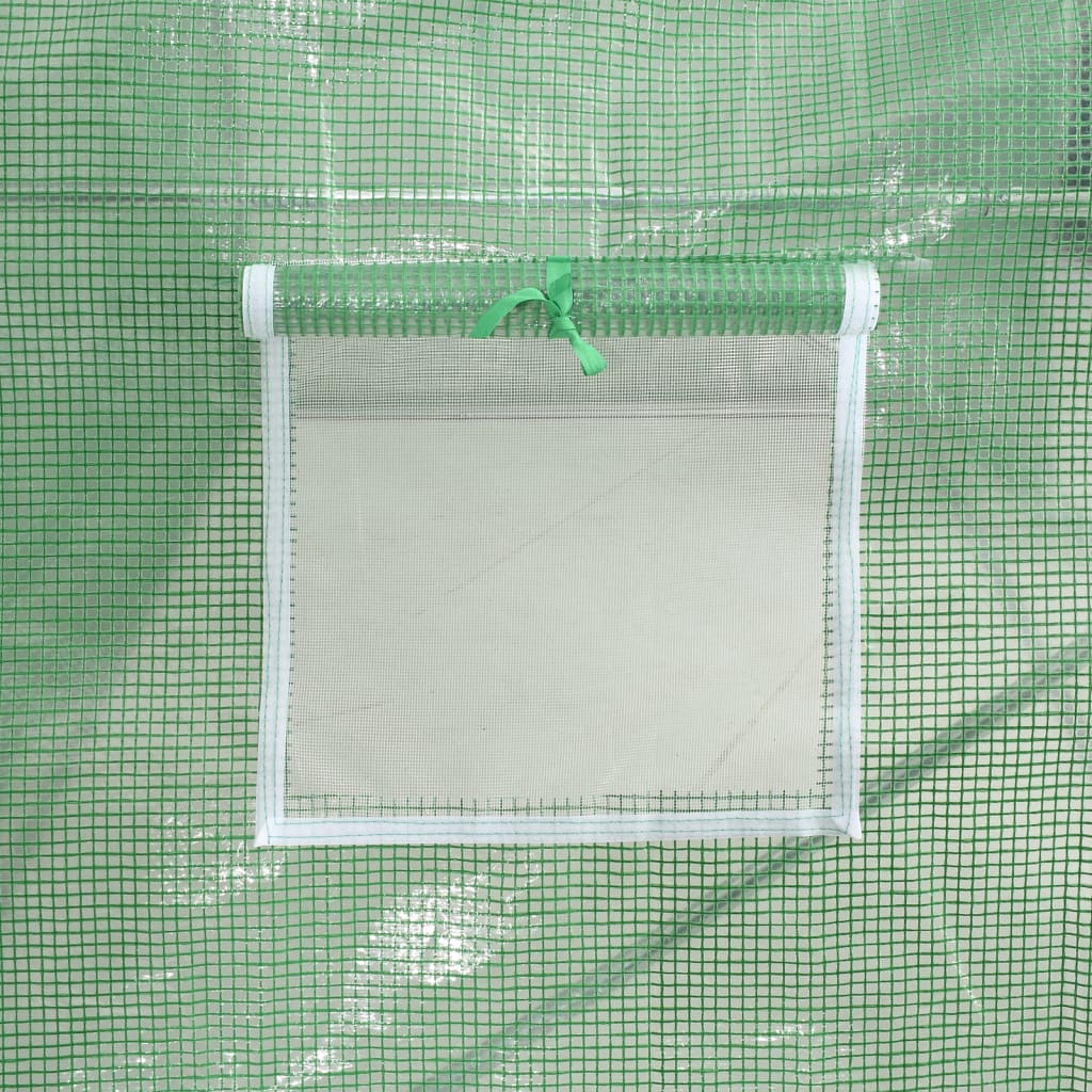 vidaXL Šiltnamis su plieno rėmu, žalios spalvos, 5x2x2,3m, 10m²
