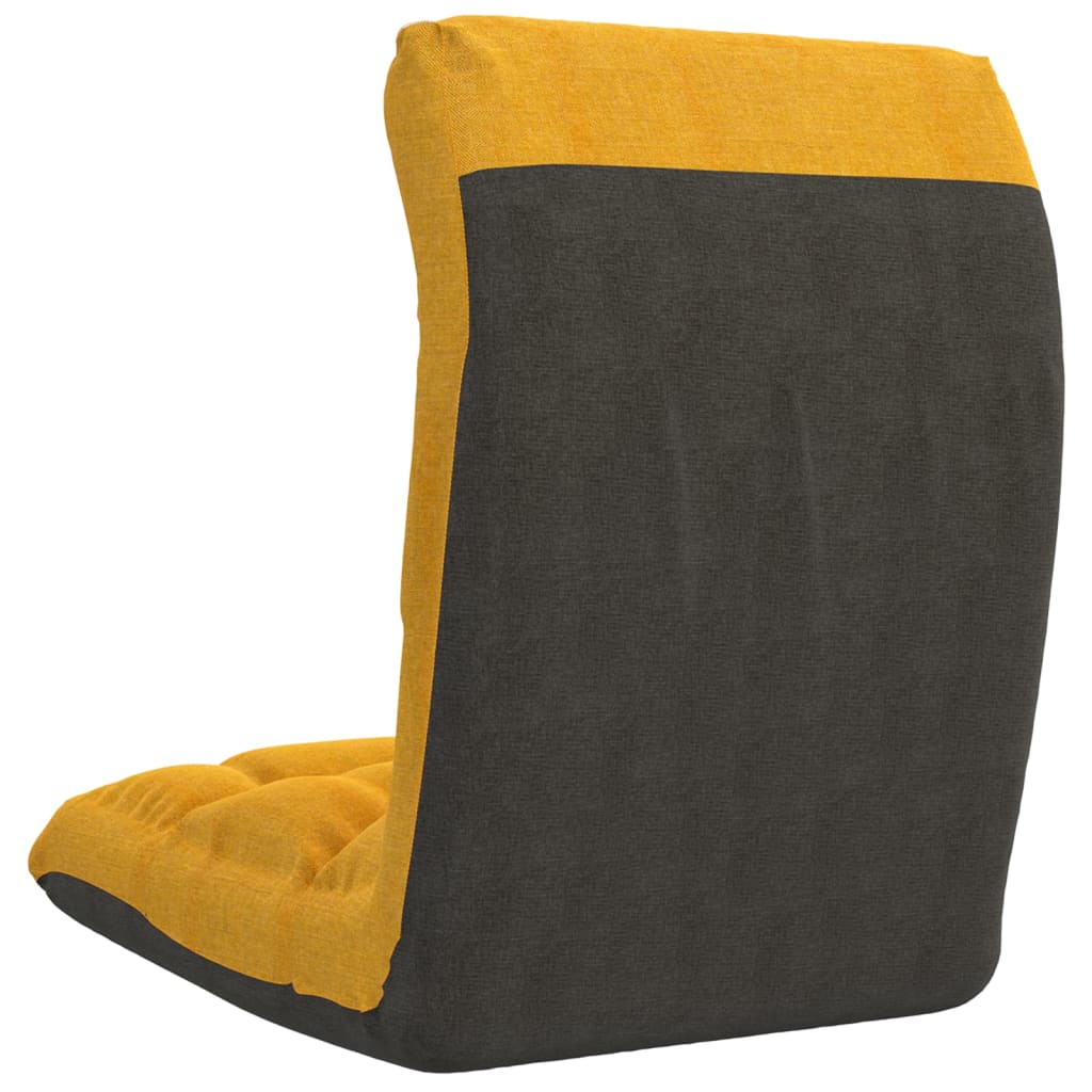 vidaXL Sulankstomas čiužinukas-kėdė, garstyčių geltonas, audinys