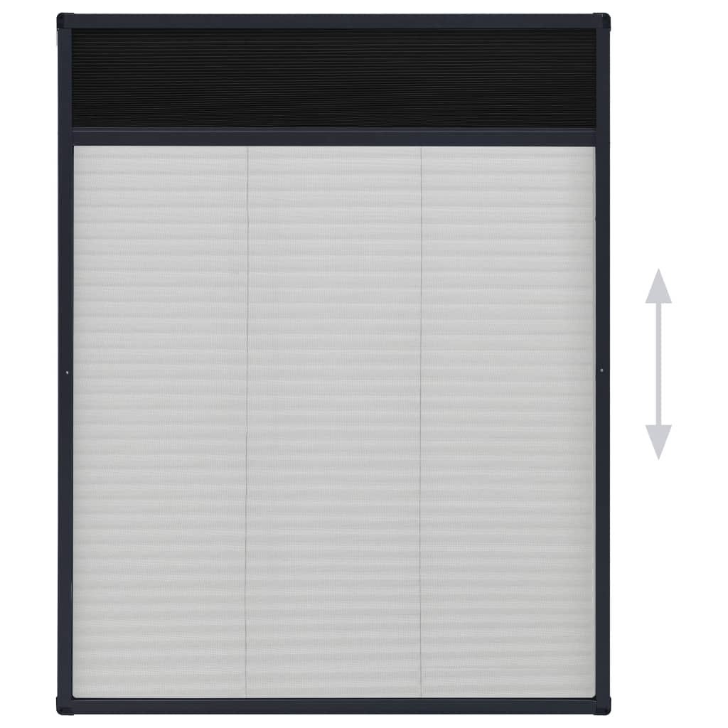 vidaXL Tinklelis nuo vabzdžių langams, antracito, 60x80cm, aliuminis