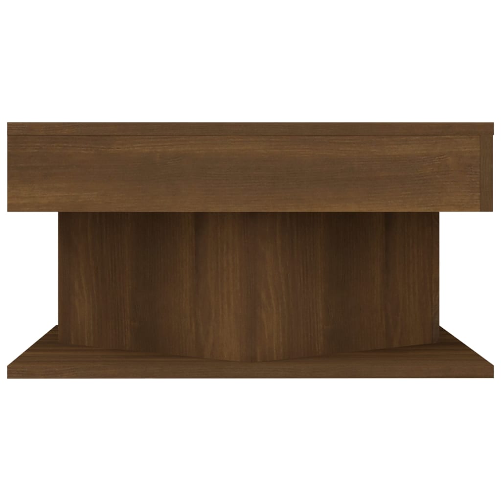 vidaXL Kavos staliukas, rudas ąžuolo, 57x57x30cm, apdirbta mediena