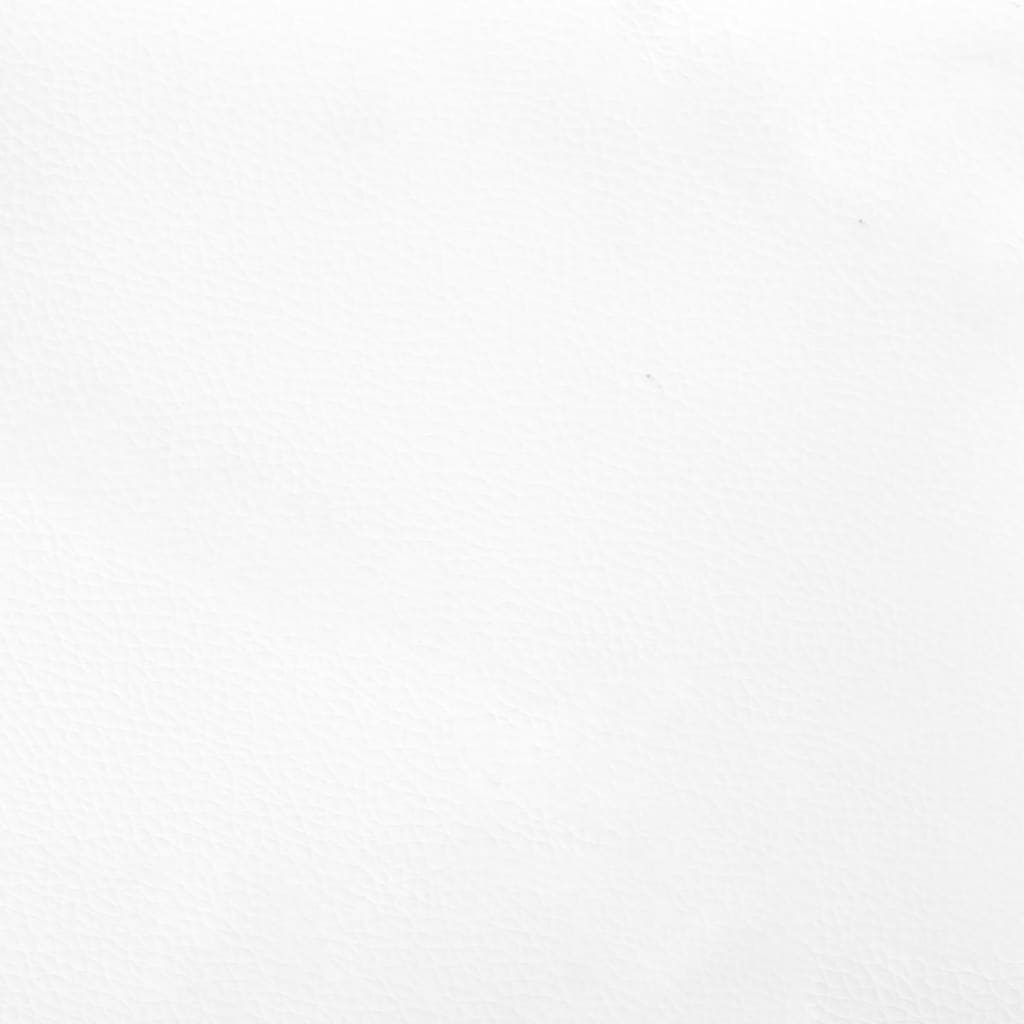 vidaXL Galvūgalis su auselėmis, baltas, 203x23x118/128cm, dirbtinė oda