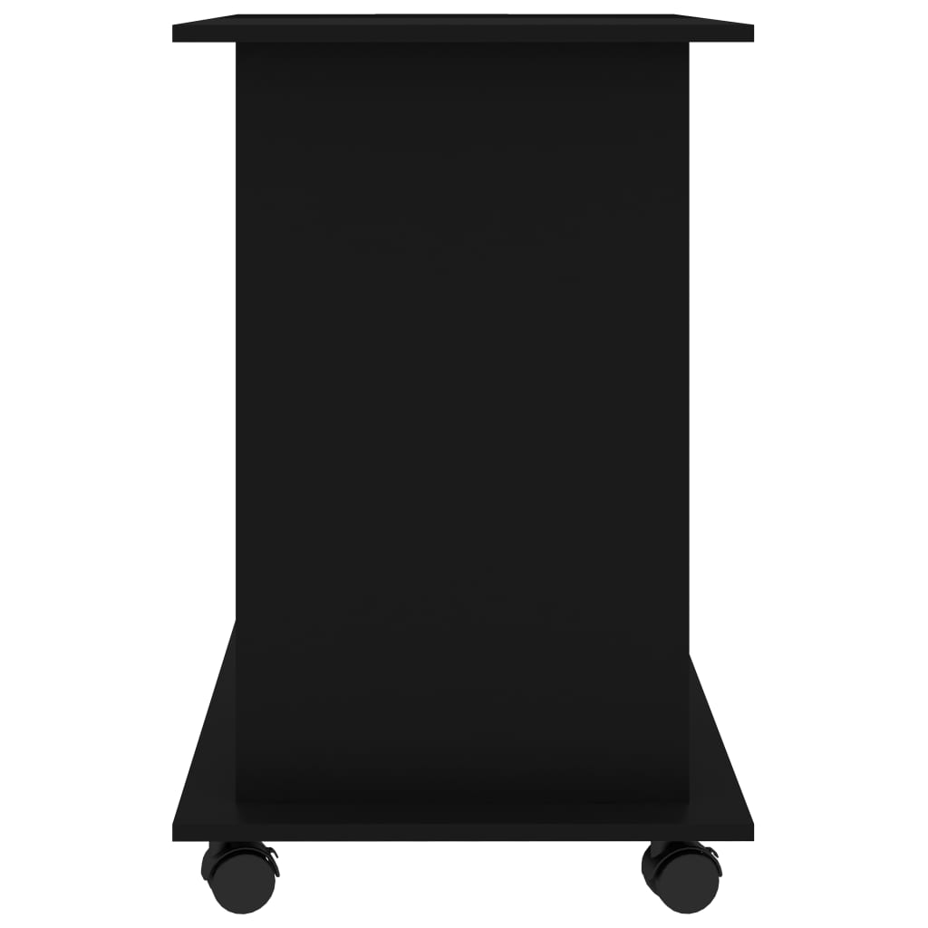 vidaXL Kompiuterio stalas, juodas, 80x50x75cm, MDP
