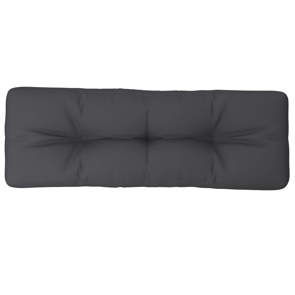 vidaXL Paletės pagalvėlė, antracito spalvos, 120x40x12cm, audinys