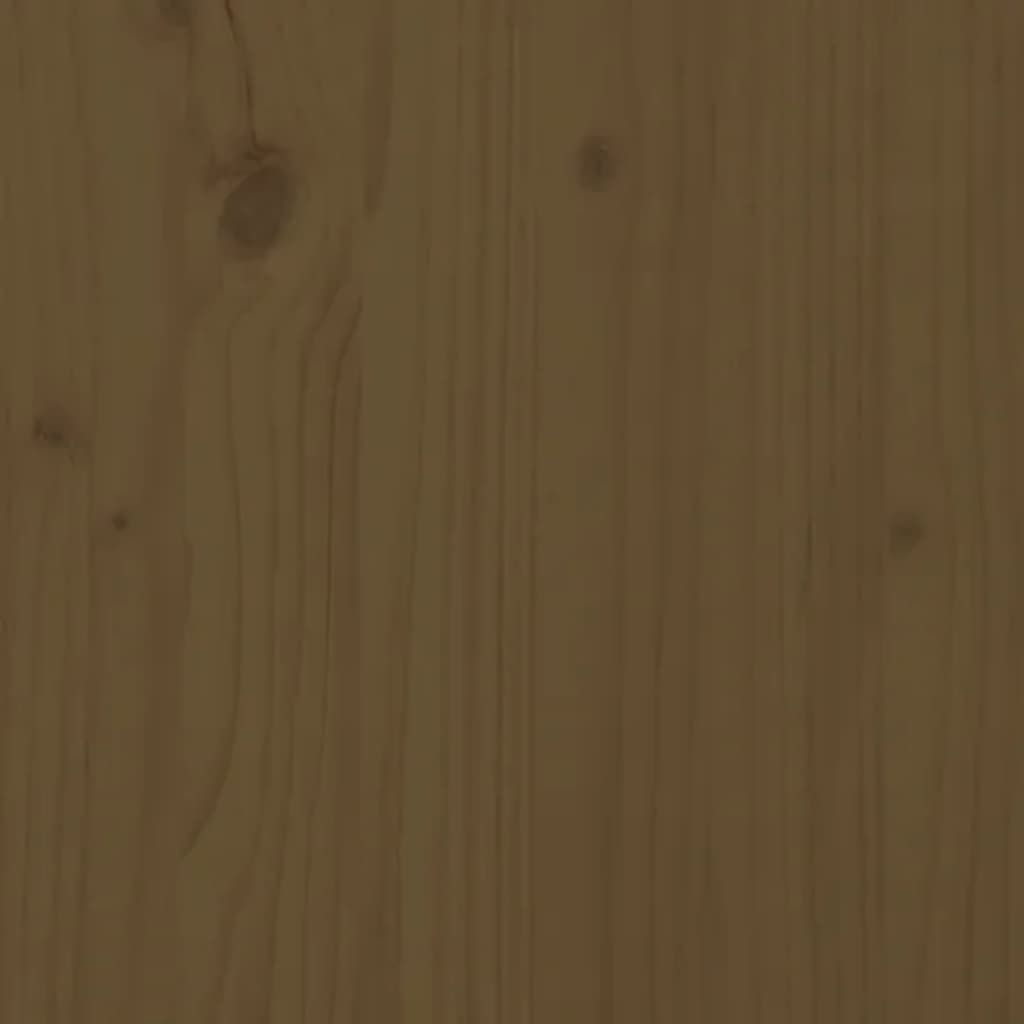 vidaXL Lovelis su lentyna, medaus rudas, 82,5x82,5x81cm, pušis