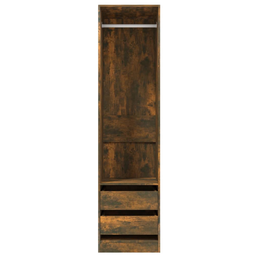 vidaXL Drabužių spinta su stalčiais, ąžuolo, 50x50x200cm, mediena