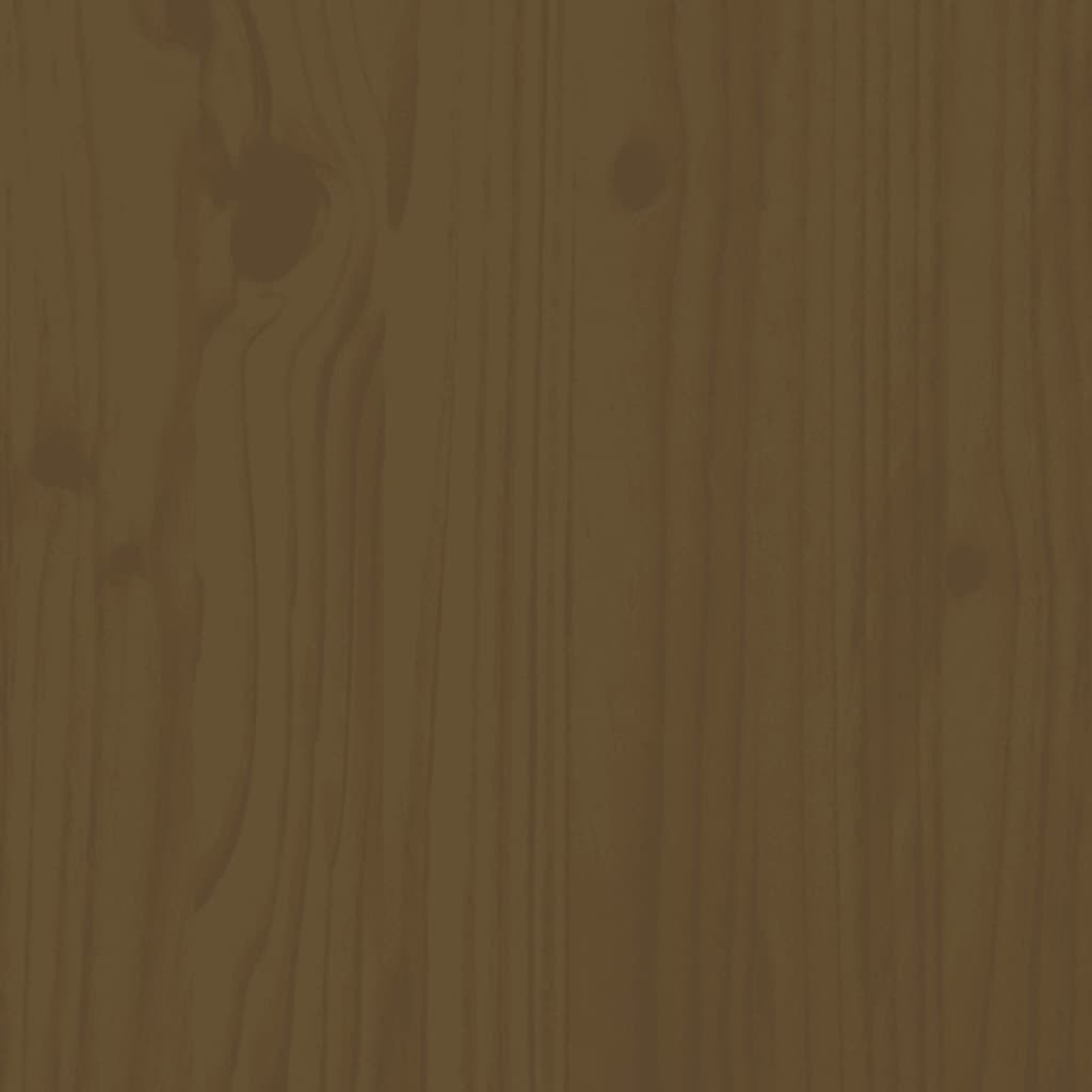 vidaXL Sieninis lovelis, 3 aukštų, medaus rudas, 60x18,5x110cm, pušis