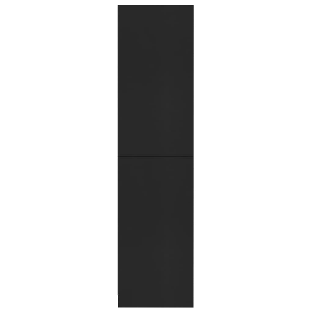vidaXL Drabužių spinta, juodos spalvos, 100x50x200 cm, MDP