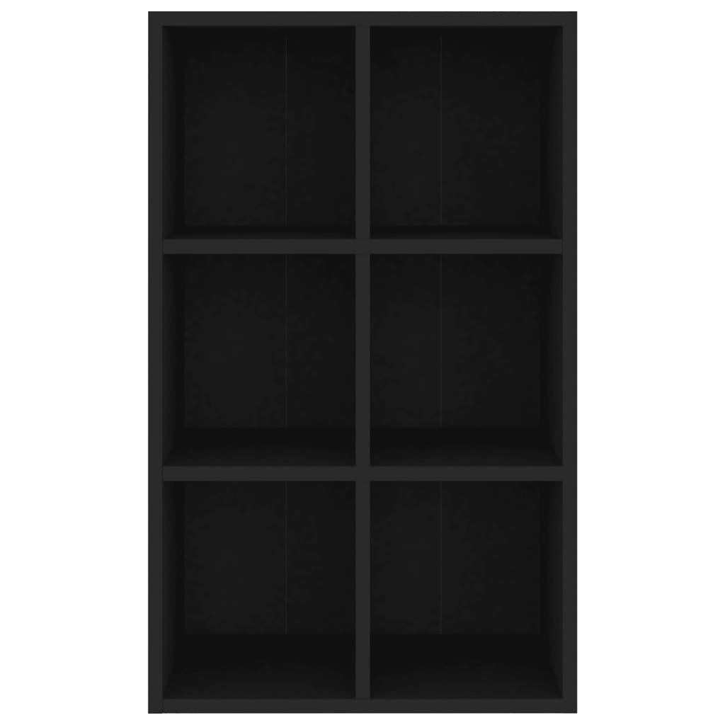vidaXL Knygų/šoninė spintelė, juoda, 66x30x98 cm, MDP