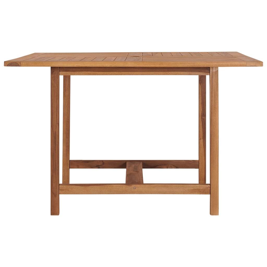 vidaXL Sodo valgomojo stalas, 110x110x75cm, tikmedžio medienos masyvas