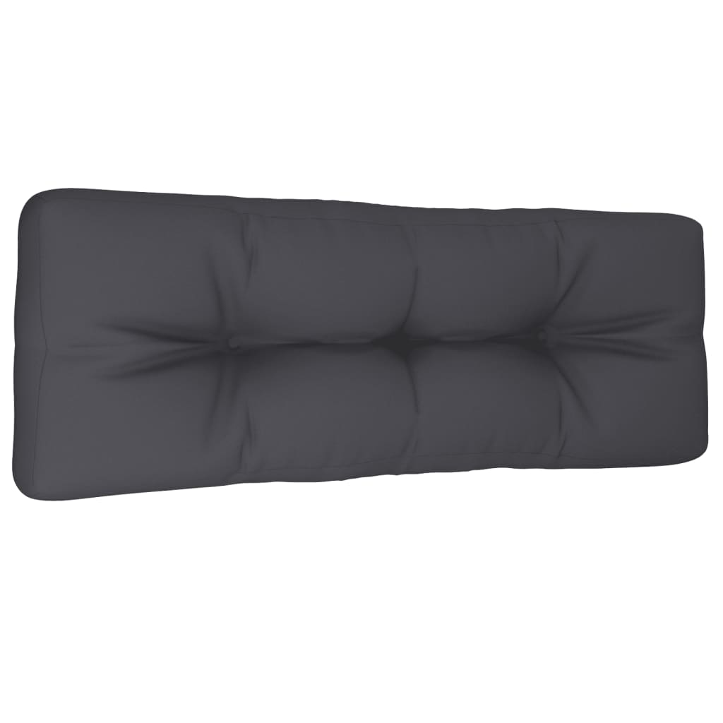 vidaXL Paletės pagalvėlė, antracito spalvos, 120x40x12cm, audinys