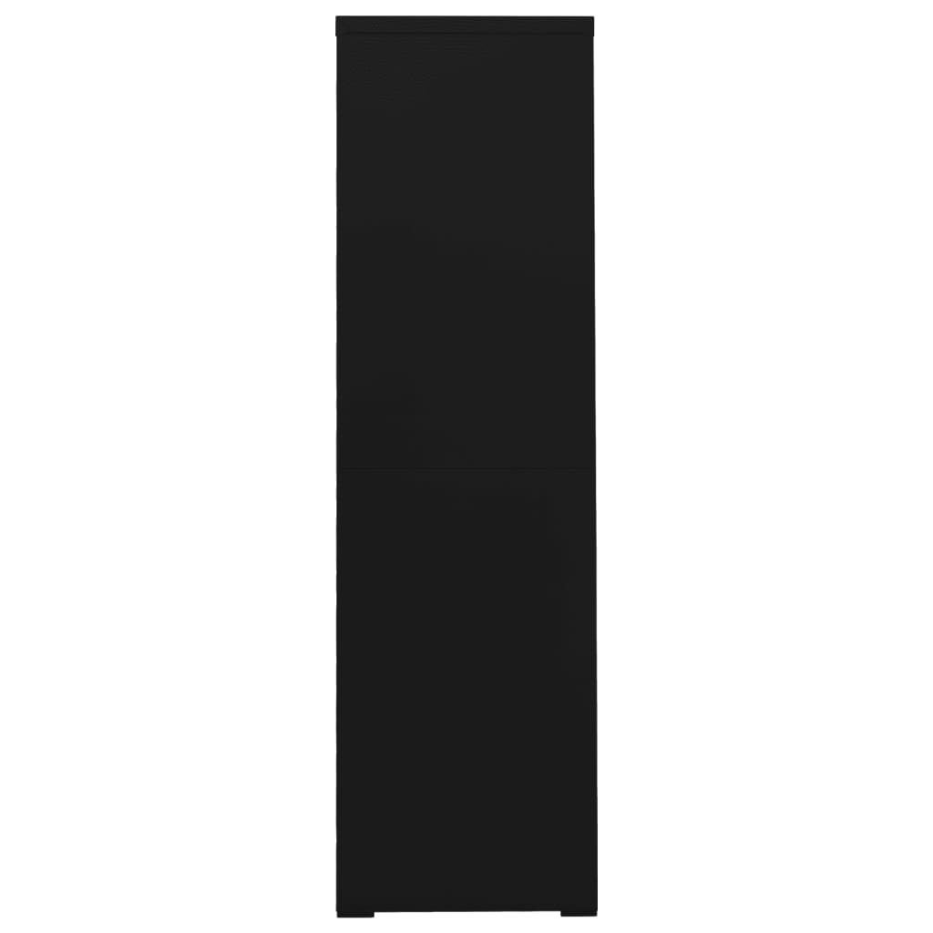 vidaXL Spintelė dokumentams, juodos spalvos, 90x46x164cm, plienas