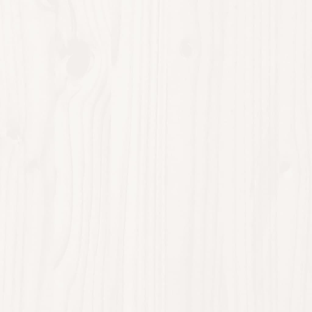vidaXL Šoninis sodo staliukas, baltas, 40x38x28,5cm, pušies masyvas
