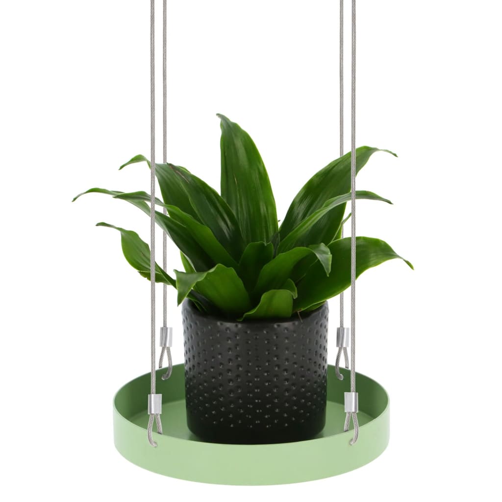 Esschert Design Pakabinamas padėklas augalams, žalias, apskritas, S