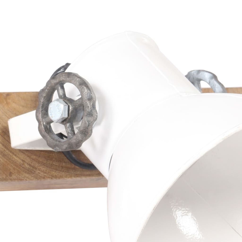 vidaXL Sieninis šviestuvas, baltos spalvos, 45x25cm, E27