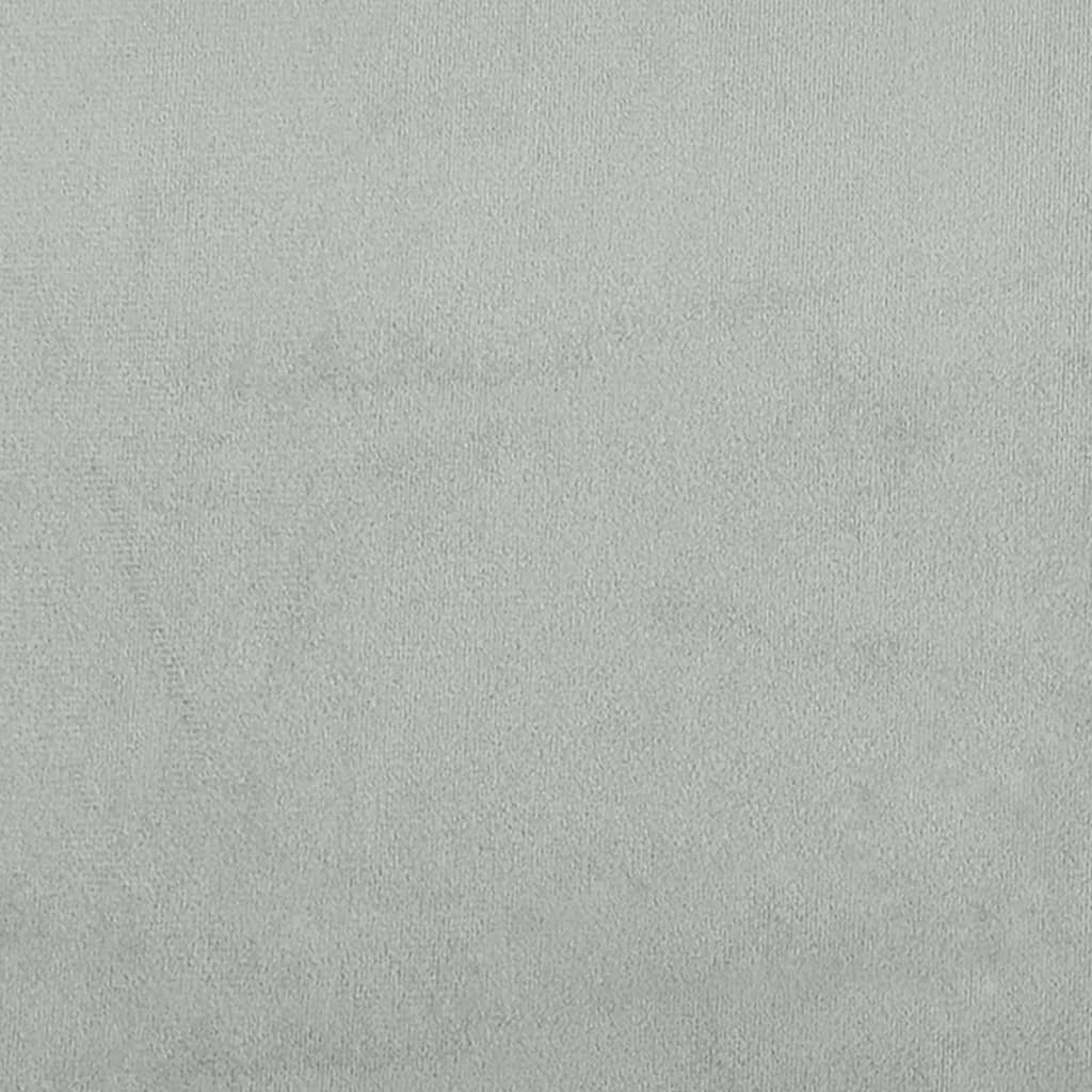 vidaXL Poilsio gultas, šviesiai pilkos spalvos, aksomas
