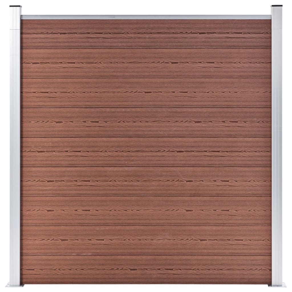 vidaXL Tvoros rinkinys, rudos spalvos, 1138x186cm, WPC