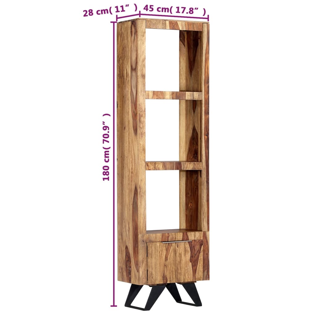 vidaXL Komoda, 45x28x180cm, rausvosios dalbergijos medienos masyvas