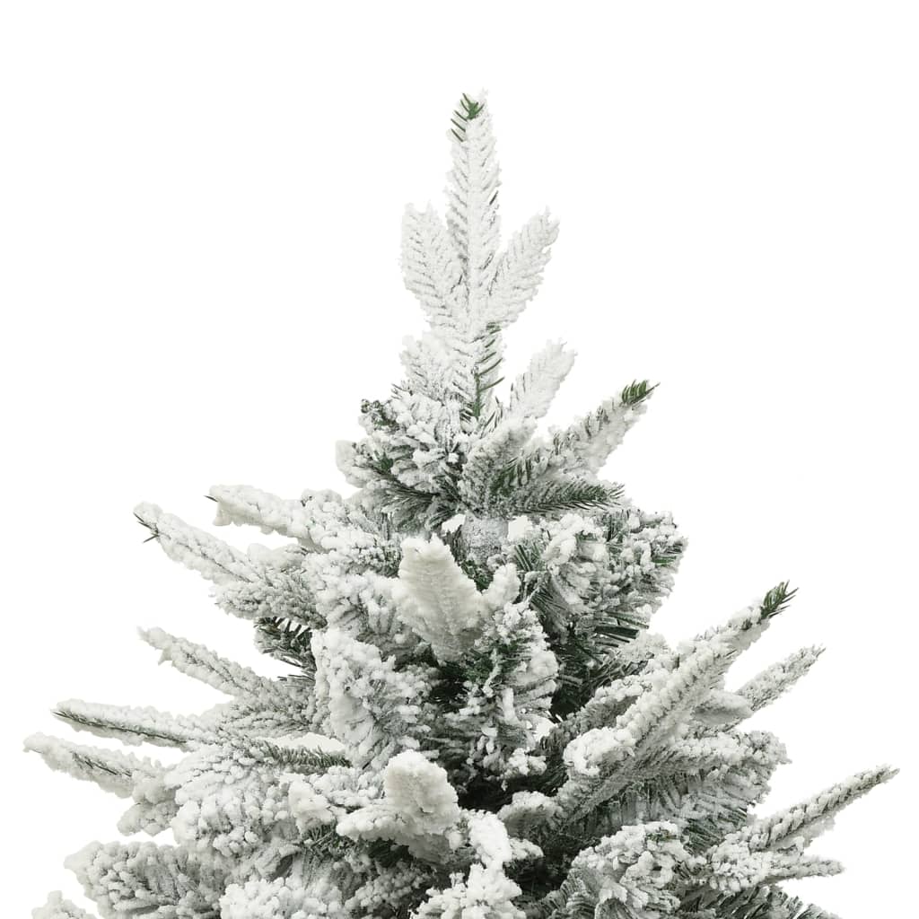 vidaXL Dirbtinė Kalėdų eglutė su LED/žaisliukais/sniegu, 150cm, PVC/PE