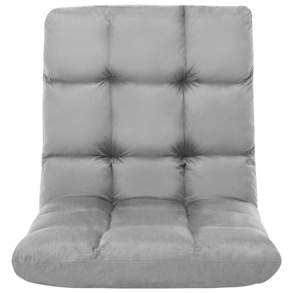 vidaXL Sulankstomas čiužinukas-kėdė, šviesiai pilkas, mikropluoštas