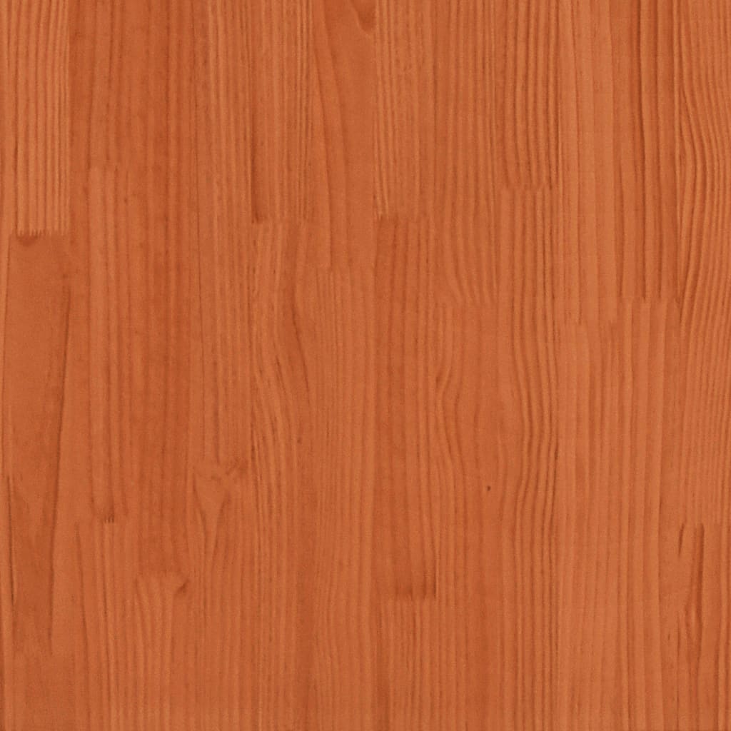 vidaXL Lovos rėmas, vaško rudas, 90x190cm, pušies medienos masyvas