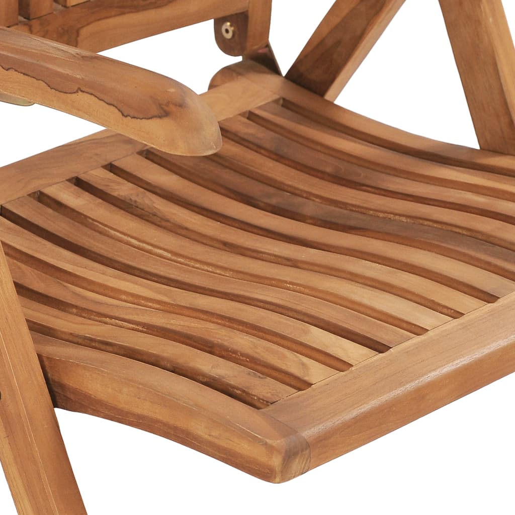 vidaXL Atlošiamos sodo kėdės, 2vnt., tikmedžio medienos masyvas