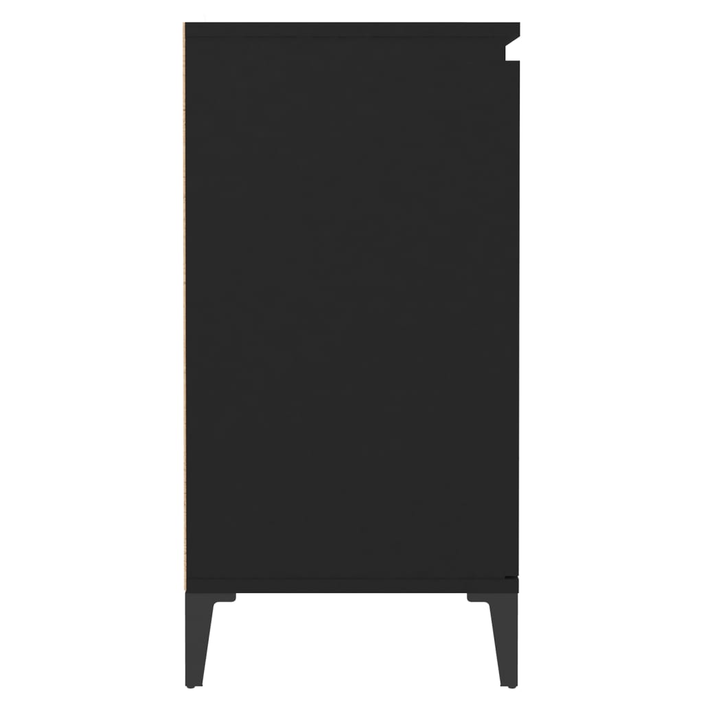 vidaXL Šoninė spintelė, juodos spalvos, 60x35x70cm, MDP